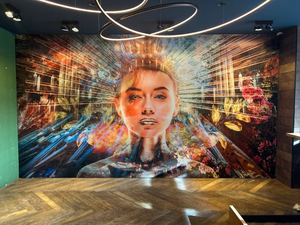 Wand aankleding restaurant XO