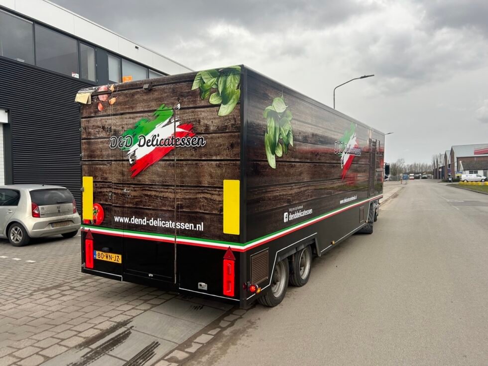 belettering D&D verkoopwagen